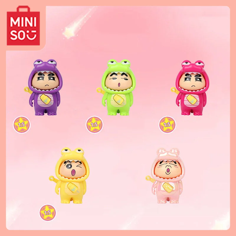 

MINISO Kawaii аниме карандаш Шин-тян крокодил слепая коробка игрушка-прилив пародия милый студенческий подарок разнообразие подарок на день рождения