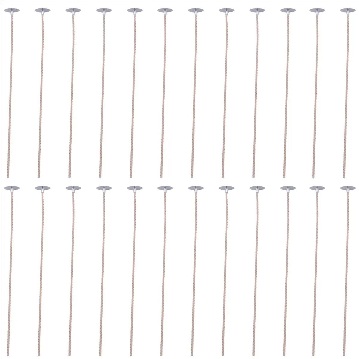 ABFS 100Pcs ECO Wicks for Soy Candles, 8 Inch Pre-Waxed Candle Wick for Candle Making,Thick Candle Wick with Base