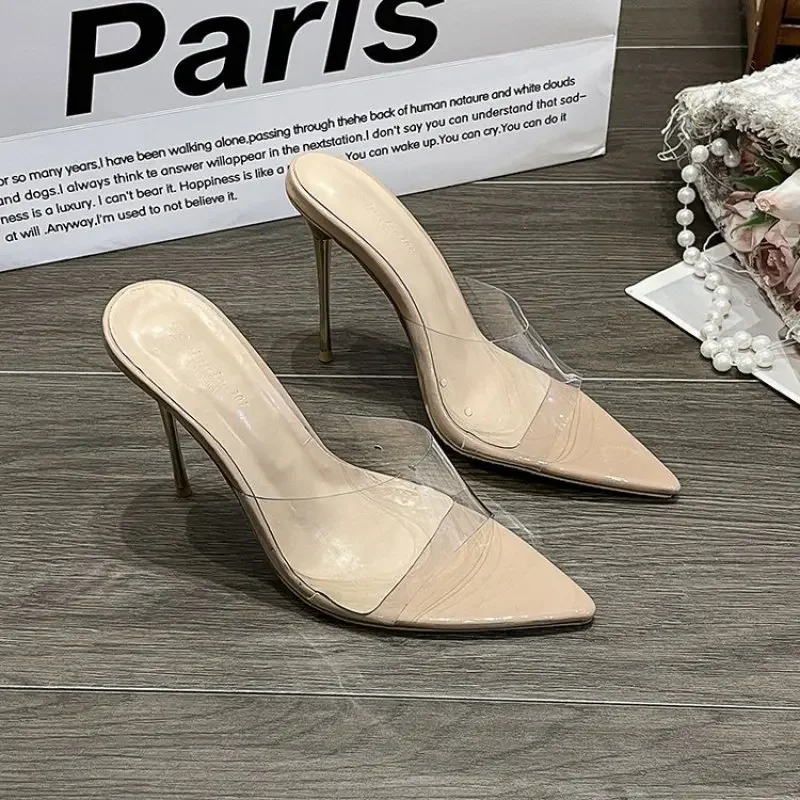 NEW Women\'s High Heels Summer Pump Shoes Party Sandal 2024 Ladies Crystal Indoor House Slippers Fashion comfort Casual simple