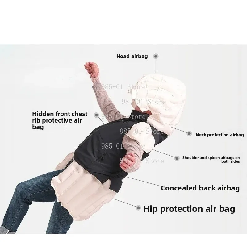 Elderly Fall Protection Airbag Vest, Summer Breathable Anti-drop Safety Vest Daily Wear
