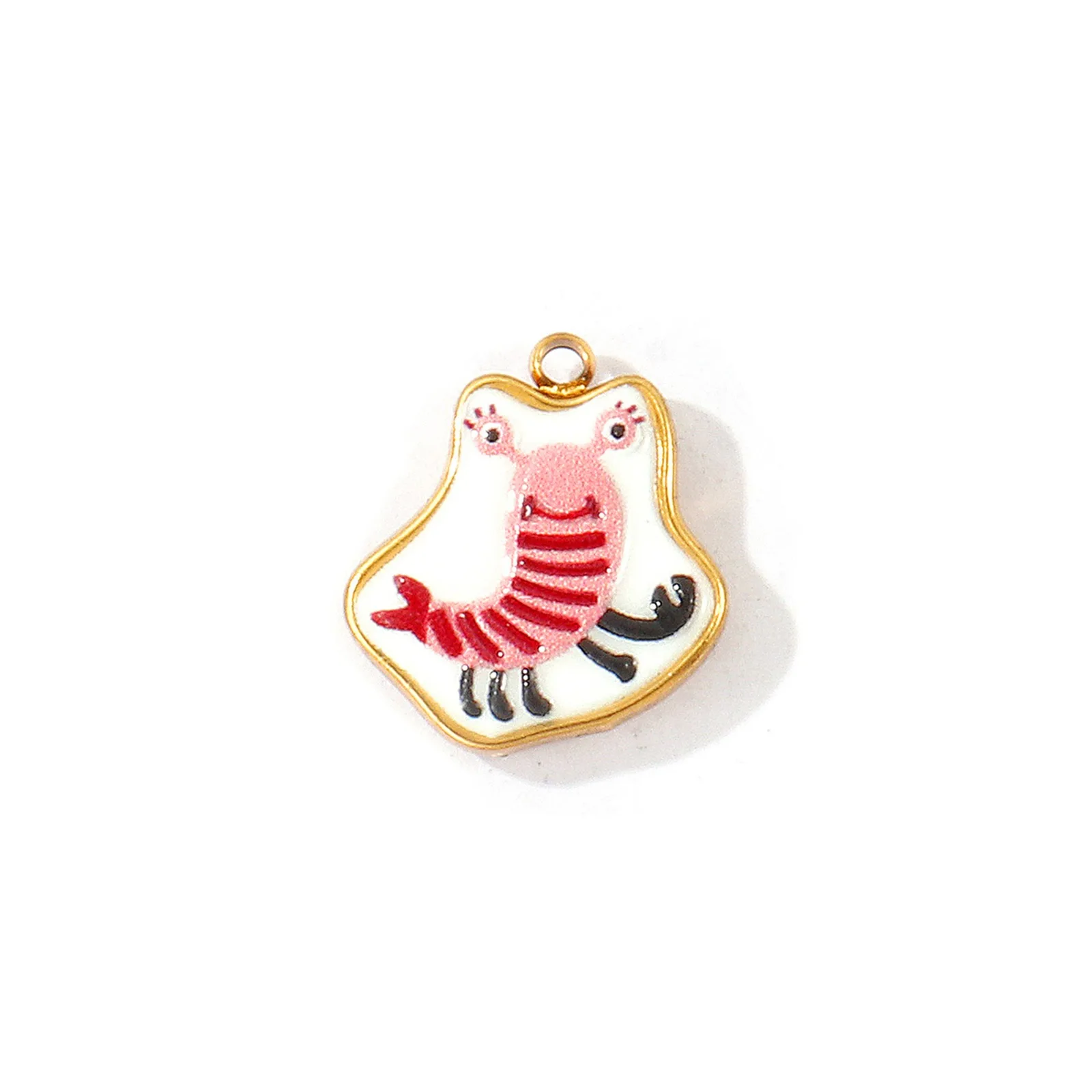 2 Stück bedruckte Insekten-Anhänger, Schwalben- und Bienenmotiv, aus 304 Edelstahl, 18 Karat vergoldet, zum Basteln von Armbändern und Halsketten, Großhandel. – Detail 7