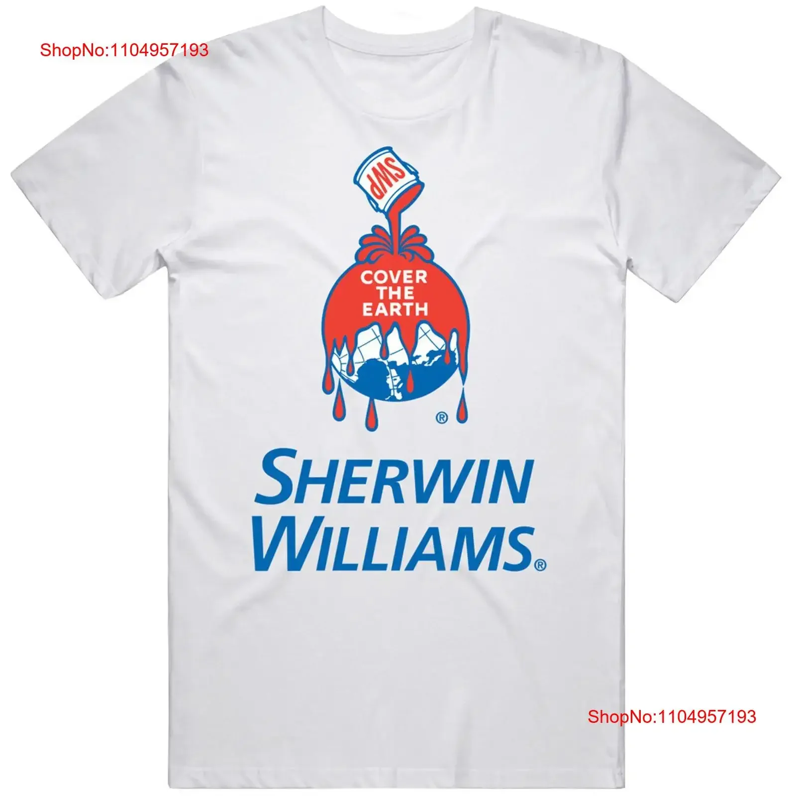 

Sherwin Williams Cover The Earth Fan T Shirt vintage Washed graphic designer clothes Versatile Slightly homme Comfortable
