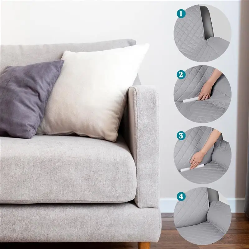 14 pçs anti deslizamento sofá tiras de espuma slipcovers anti deslizamento tiras de espuma slipcovers estiramento capa de sofá protetor apertos tucker
