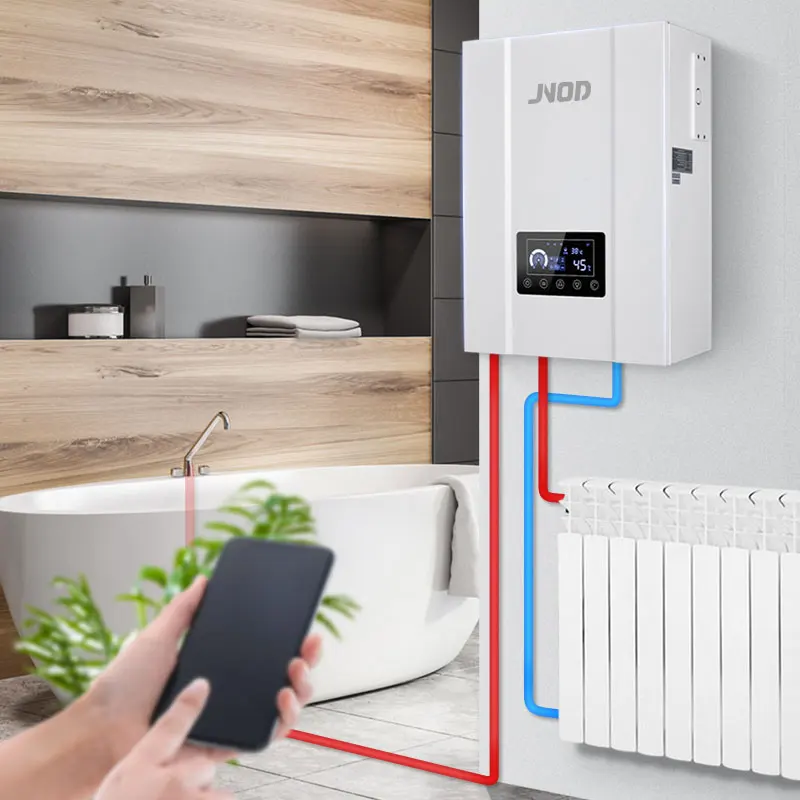 Caldera combinada de calefacción eléctrica europea y americana para el hogar, radiador de Hotel, calor por suelo radiante y agua caliente