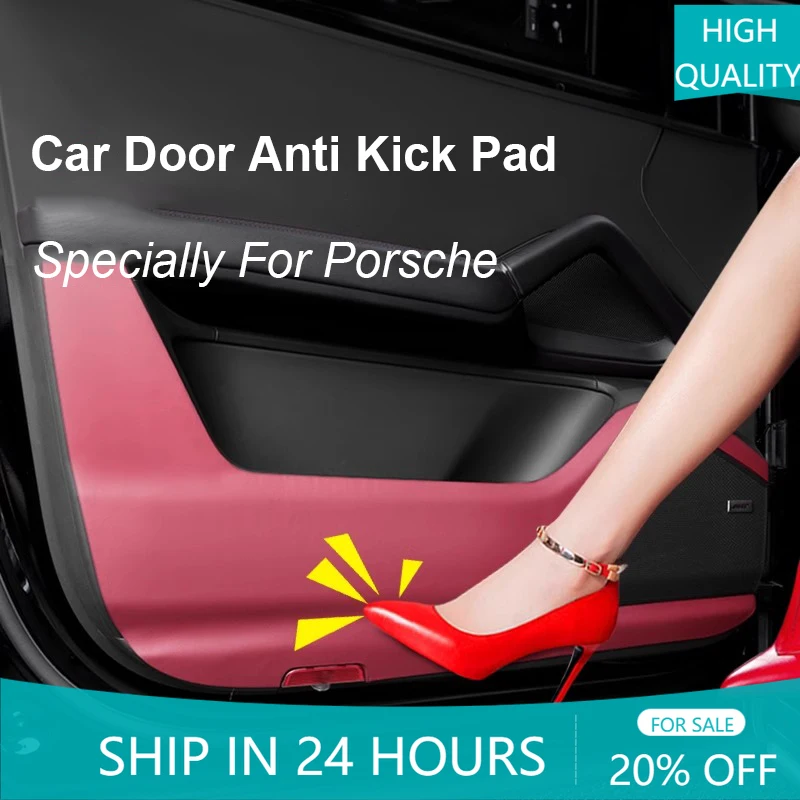 NEW1 For Porsche Cayenne/Macan/718/911 Auto Interior Accessories,4PCS Door Anti Kick Protector Set Styled Interior Stickers with