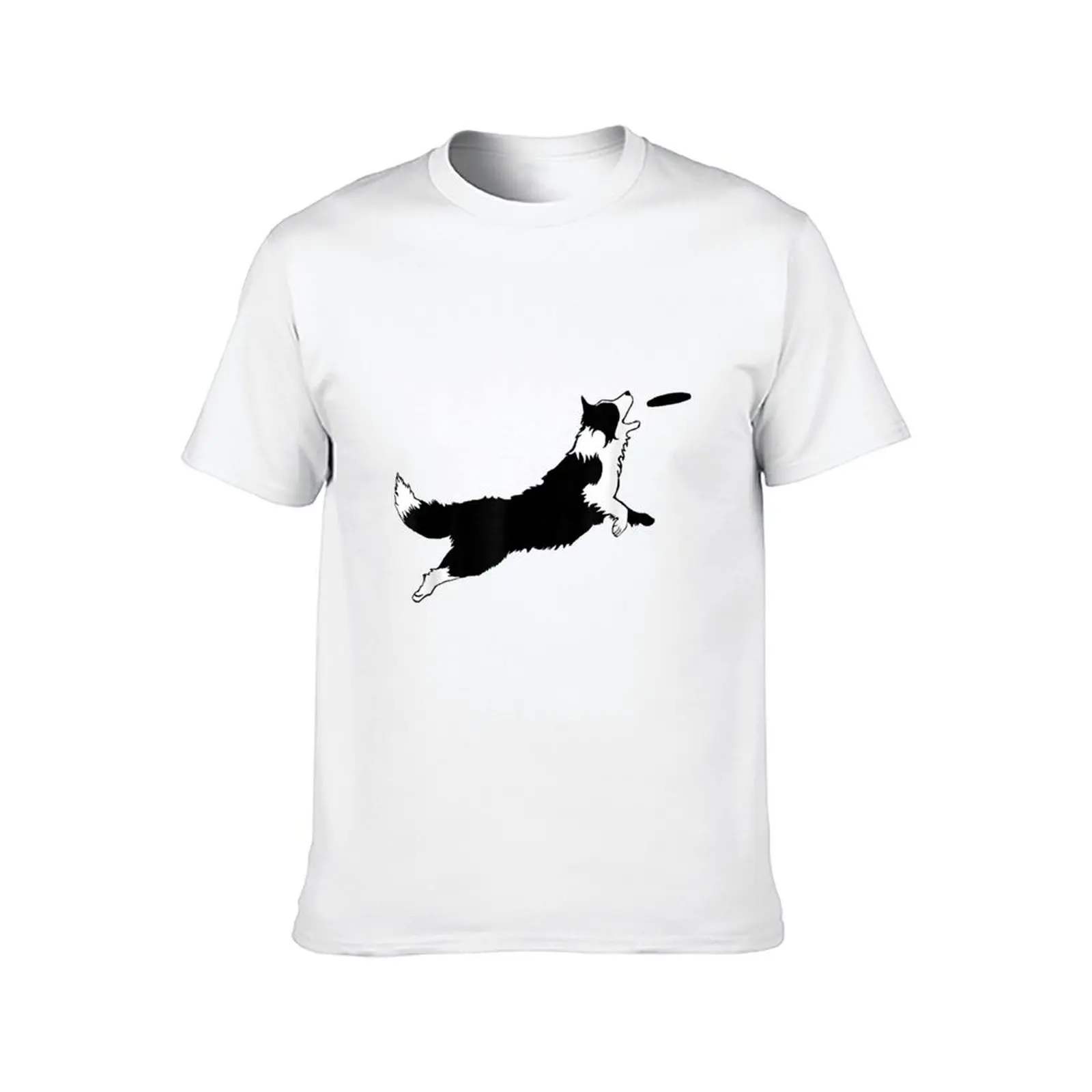 Border Collie Shirt Dog Fetch Frisbee Dog Lover T-Shirt custom shirt essential t shirt tshirts for men