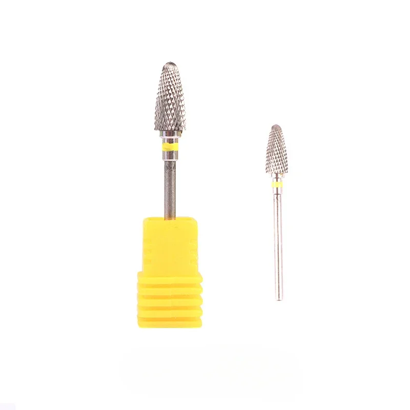 رأس مثقاب الأظافر يزيل بسرعة درع رصاصة على شكل رأس تلميع السيراميك عالي المقاومة للاهتراء من كربيد تدريبات مانيكير كهربائية