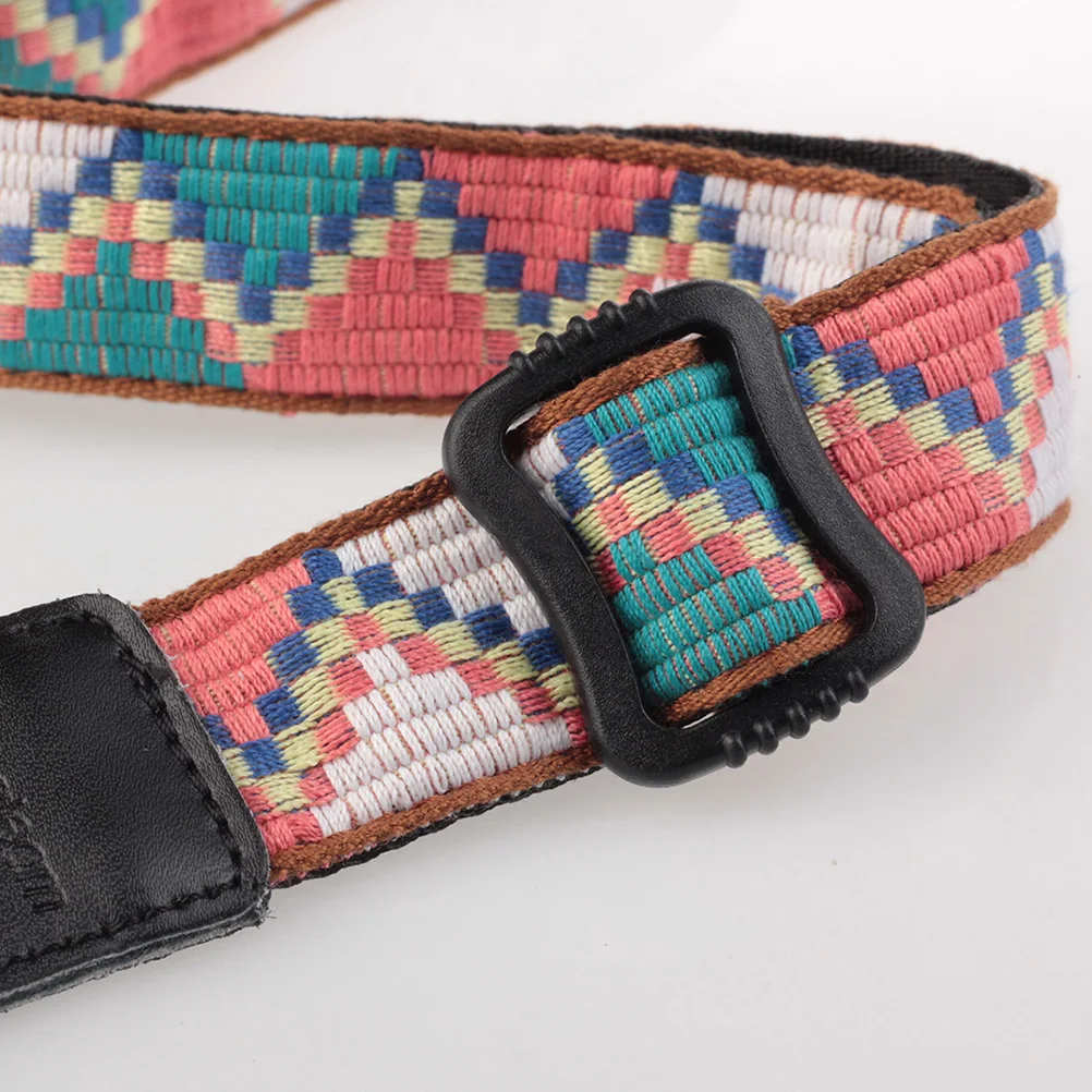 

1 Set Ukulele Shoulder Strap Durable Woven Belt Rope Adjustable Bohemian Style Practical Accessories Creative Tie String For