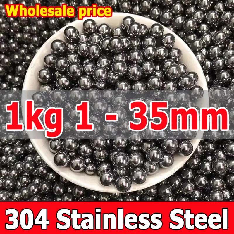 1kg Dia 1-35mm 304 Stainless Steel Balls 1.5/2/2.381/2.5/3/3.5/4/4.5/5/6/6.35/7/7.144/8/8.5/9/9.525/10/11/12/13~28mm Solid Ball