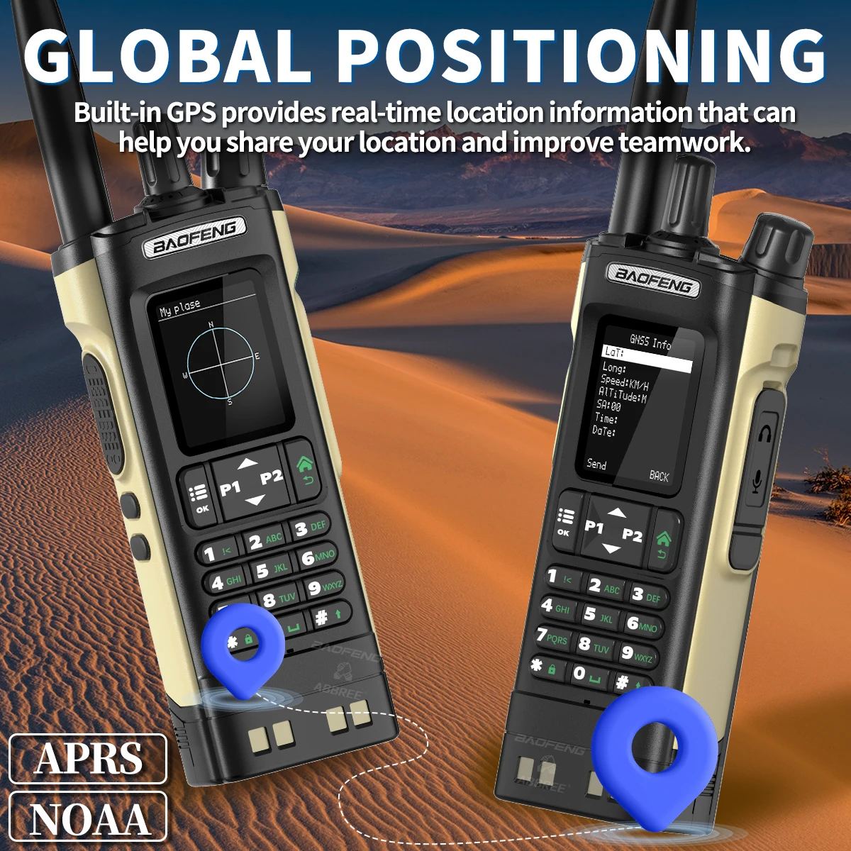 BAOFENG DMR DM-32 Digitale Walkie Talkie GPS Dual Time Slot Analoge GPS Multi Band Air Band Digitale Oproep Voor UV-32 Ham Radio