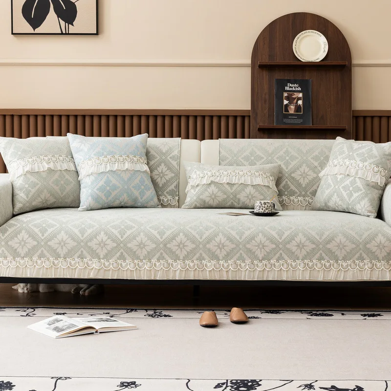 Modern Simple Chenille Sofa Cushion 2024 New Four Seasons Universal Anti slip Dustproof For Living Room Decoration Sofa Cushion
