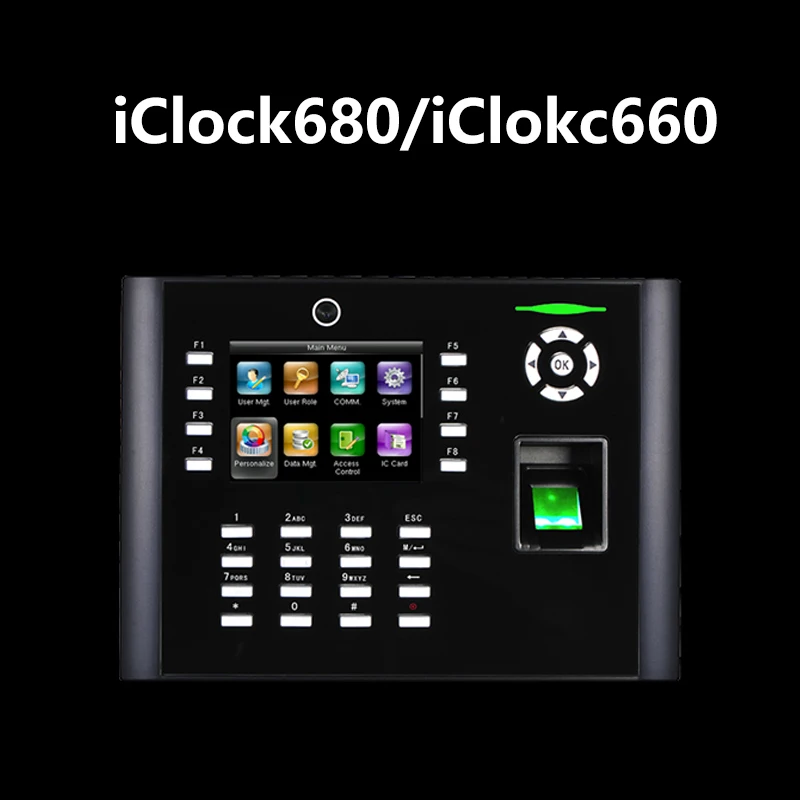 ZK iClock660 شاشة 3.5 بوصة لمحطة التحكم في بصمة الإصبع والحضور