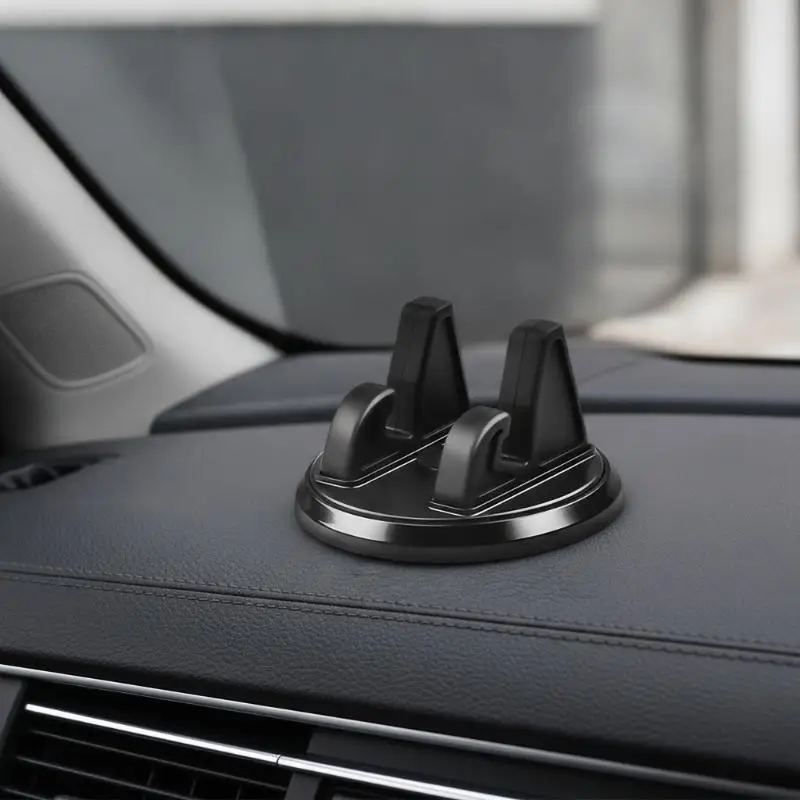 Suporte para Celular de Carro Remoção Sem Resíduos 360 °   Suporte giratório para painel de instrumentos, console central e mesa, para fixar o telemóv