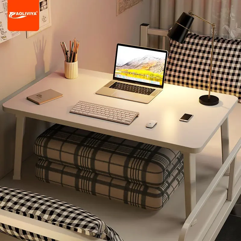 

Aoliviya on Bed Small Table Lazy Computer Desk Home Folding Table Student Dormitory Upper Writing Desk Bedroom Bay Window Desk