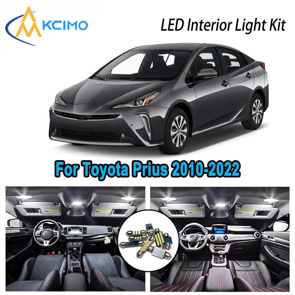 

Premium Bright LED Interior Light Kit for Toyota Prius 2010-2022 2011 2012 2013 Dome Map Trunk Car Lamps with Canbus No Error