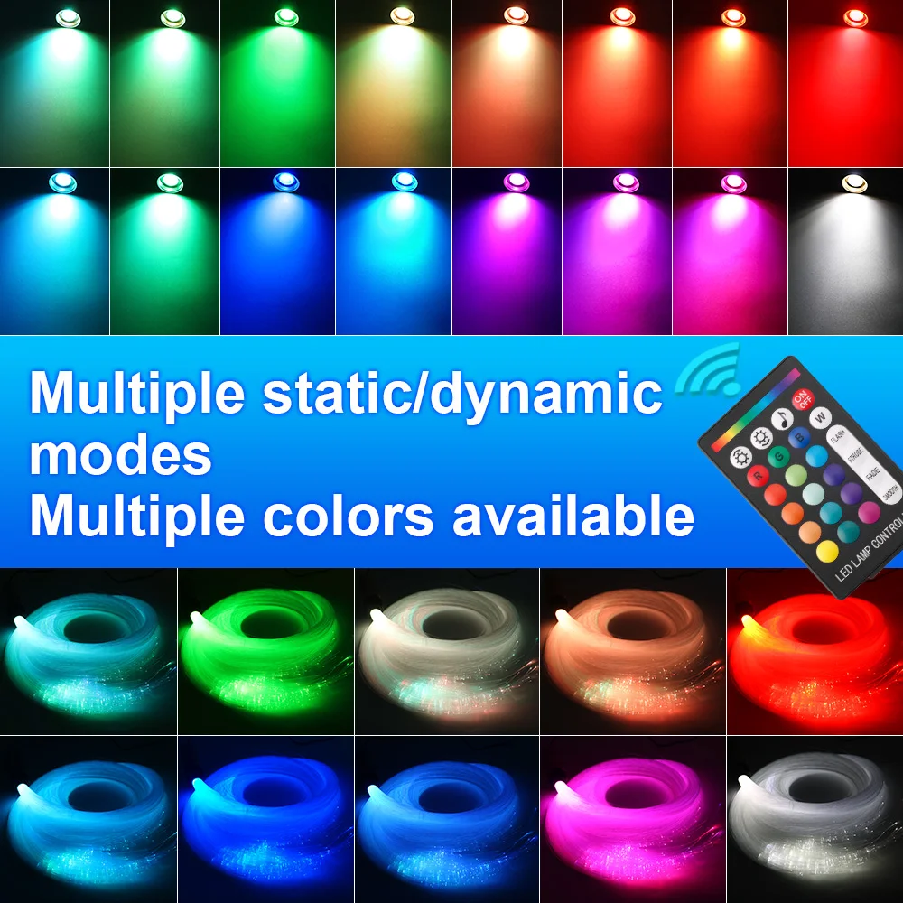 Mini Machine 16W Twinkle RGBW Car Star Sky Light RGB LED Roof Fiber Optic Ceiling Ambient Lighting Kit Music Control Home Decor