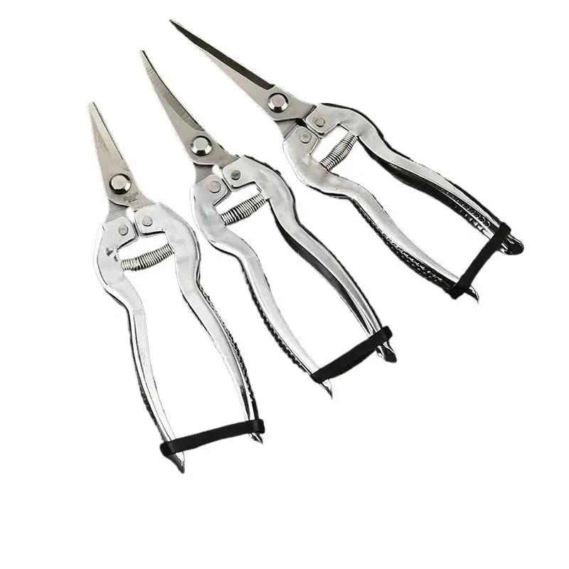 【MA】Stainless Steel Pruning Shears Sharp Precision Blades Non Slip Handles Sharp & Durable For Garden Trimming Branches Fruit