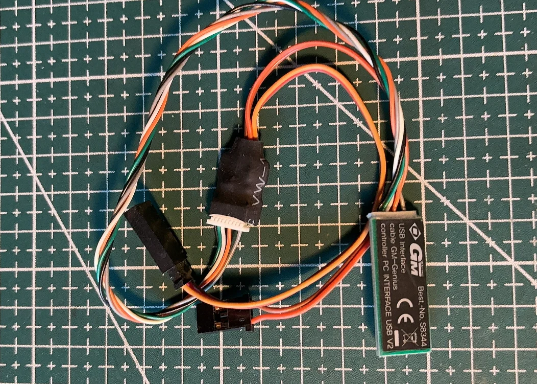 Cargador lipo USB 1S Graupner s2016 para TX 4.2V 470mA/GM, cable de interfaz USB, controlador Genius, módulo de voltaje para PC S8344/33631