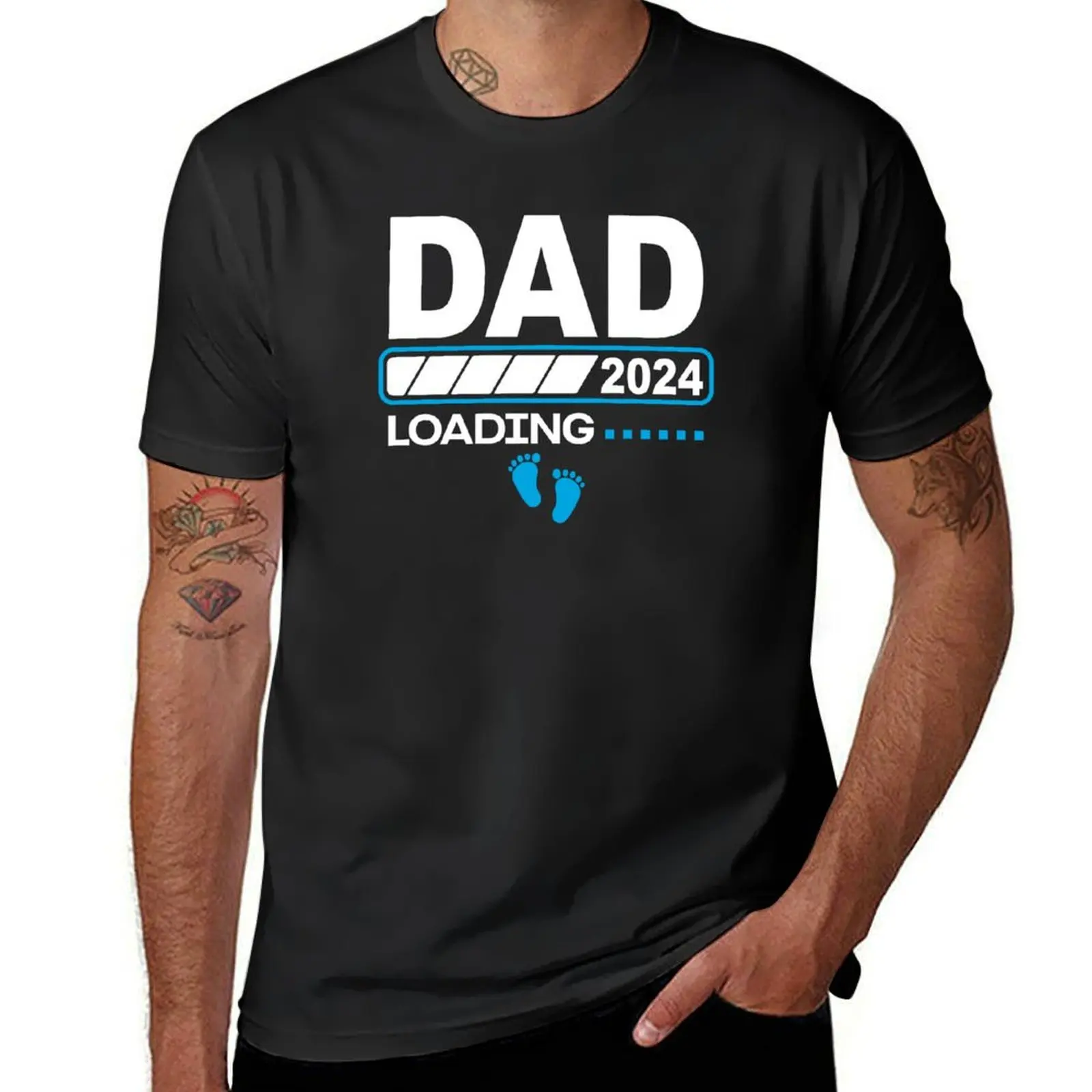 

Dad 2024 Loading Promoted To Dad T-Shirt sweat quick-drying boys animal print sweat shirts, men