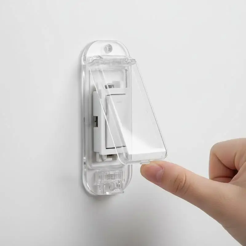 Transparent White Child Safety Toggle Switch Cover Anti Touch Wall Rocker Switch Guard Baby Home Safety Protector Accessories