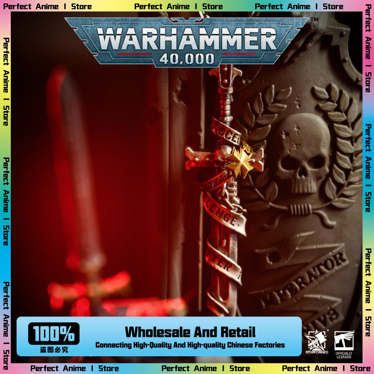 

Звездный литой черный меч Святого Храм: подвеска из стерлингового серебра Brothers Marshal Black Sword Warhammer 40K