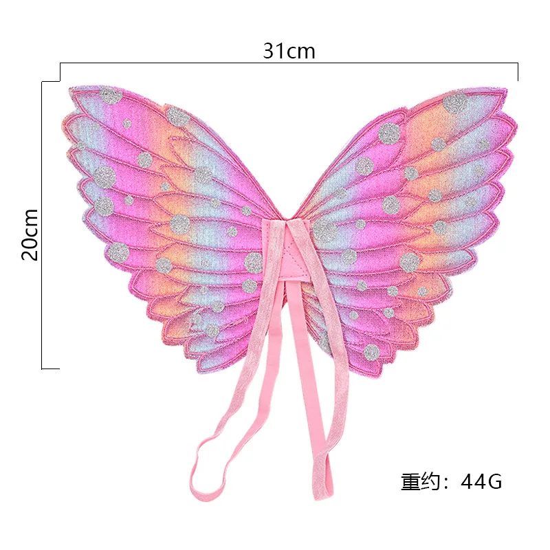 Dzieci skrzydła motyla mała dziewczynka wróżka Handstick cudowna kwiatową wróżkę krótka spódnica rekwizyty na występy księżniczka dziewczynka