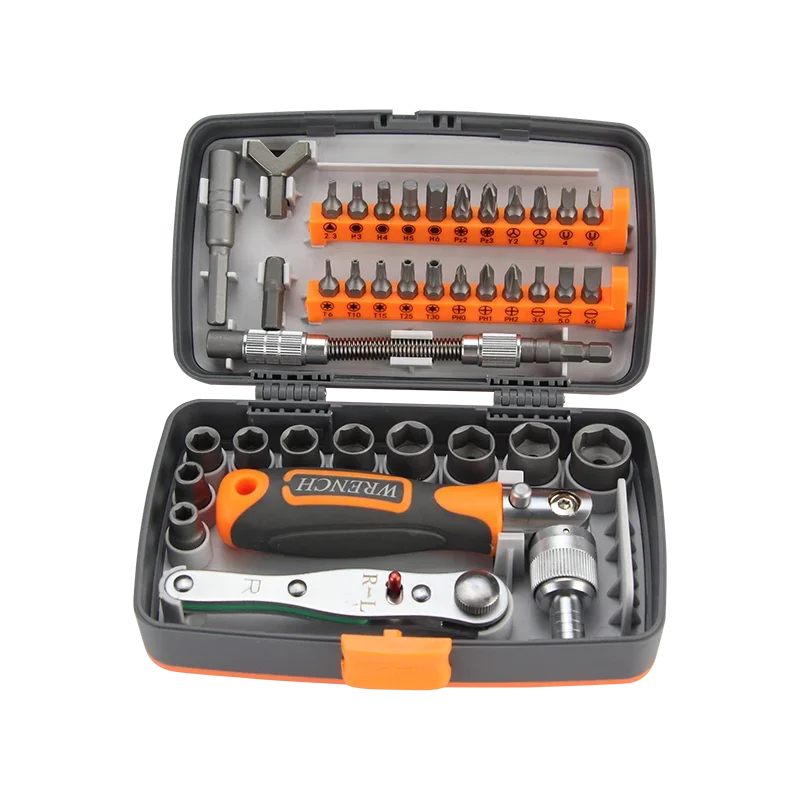 

Factory wholesale cheap Multifunction home mini ratchet screwdriver 38 kits 180 degree Rotation ratchet screwdriver set