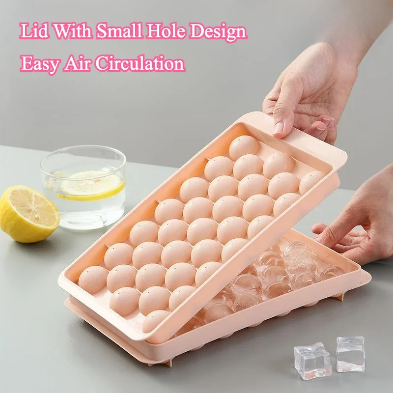 Homemade Ice Cube Mold Frozen Whiskey Round Spherical Ice Grid Household Frozen Ice Cube Beverage Artifact Creative Ice Box