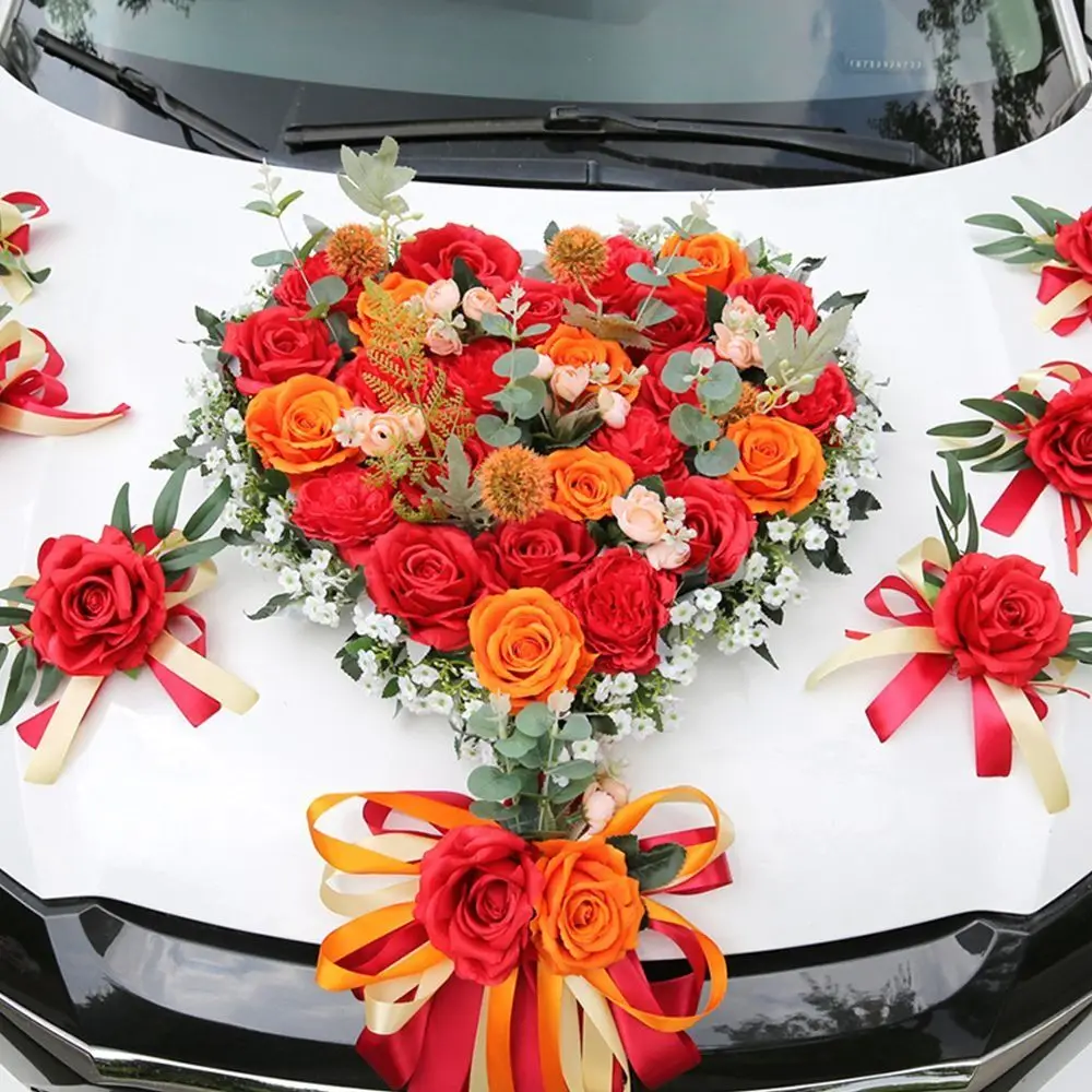Fashion Heart Shaped Wet Floral Foam with Suction Cup DIY Floral Arrangement Foam Floral Foam Cage Tray Car Decor