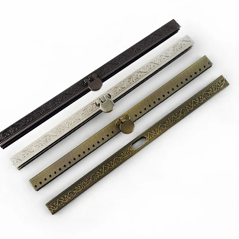 Deepeel-Fermoir en métal gaufré pour sac à main, serrure d'embrayage, porte-monnaie, cadre de sacs, matériel de couture, accessoires de portefeuille, pièces de sac à main, 19cm, 2-5 pièces