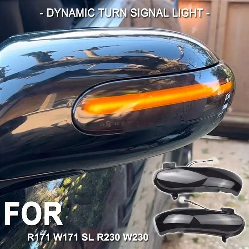 Durable-1 Pair Car Rearview Mirror Turn Signal Flow Light For Mercedes Benz 2008 A1718200421 / A1718200321