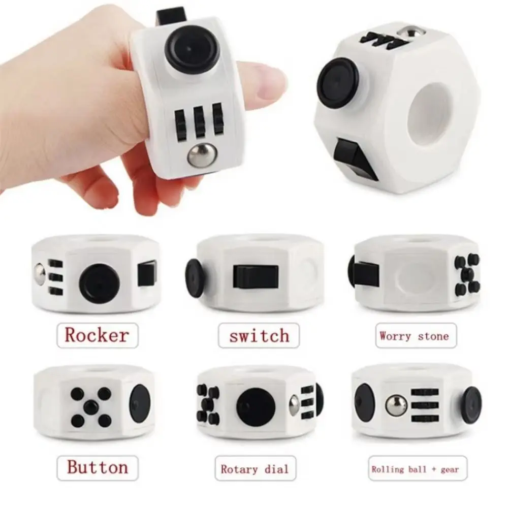 Spinning Top Fidget Ring Fingertip Sprocket Multiple Gameplay Options Hand Spinner Chain Ring Durable Plastic