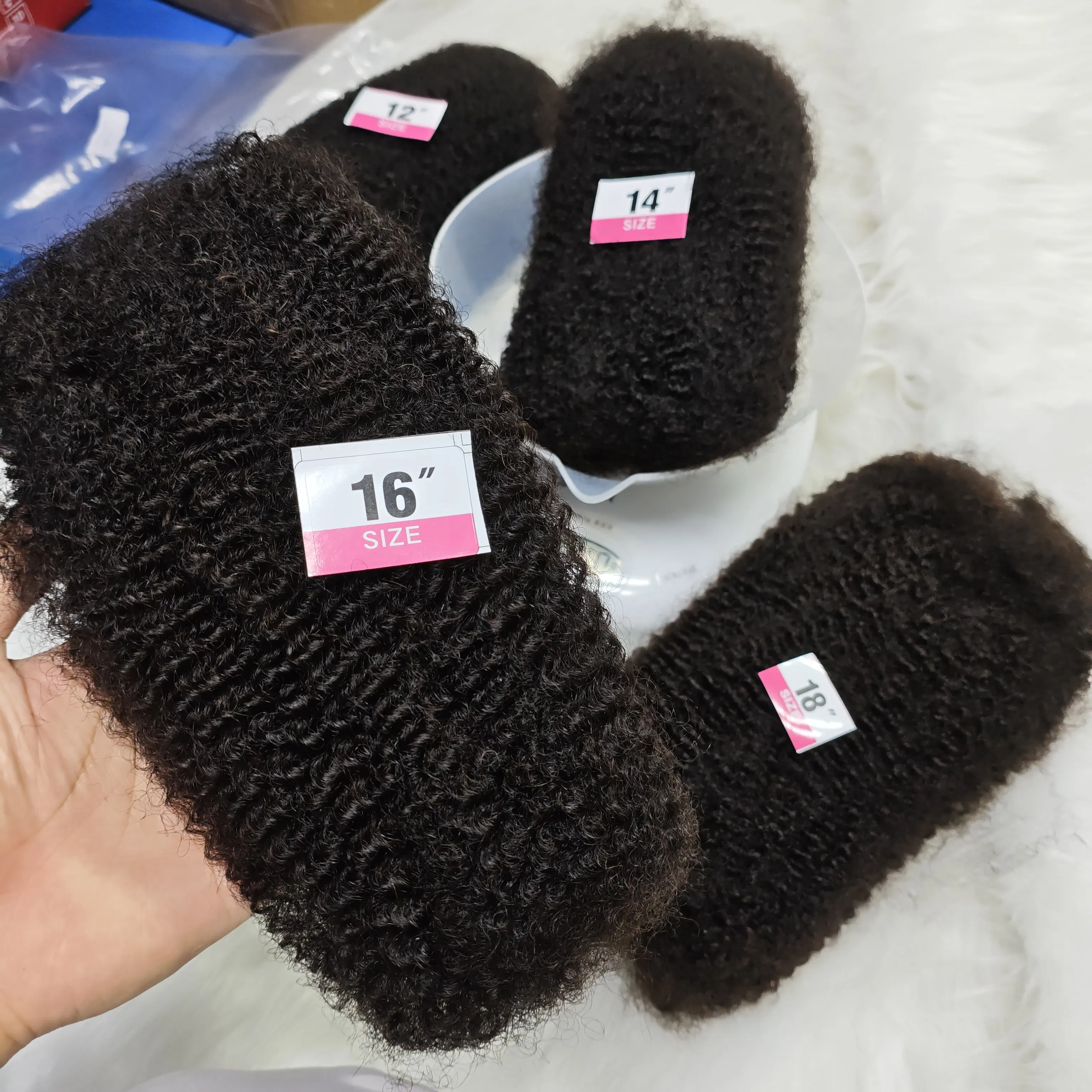 Afro Kinky 4C Curly Bulk Crochet 100% Human Hair 50g/Pack Soft Hair for Locs Repair Dread Extensions Mini Twists Braids