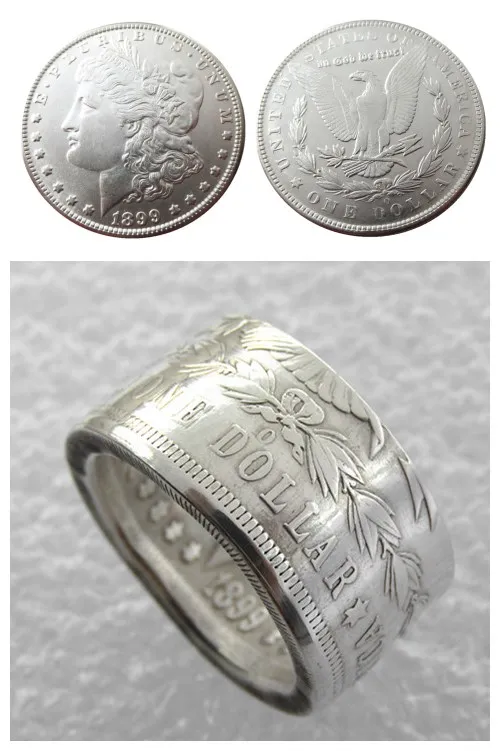 Customized Order 90% Silver US  Morgan Dollar Coin Ring Handcrafted