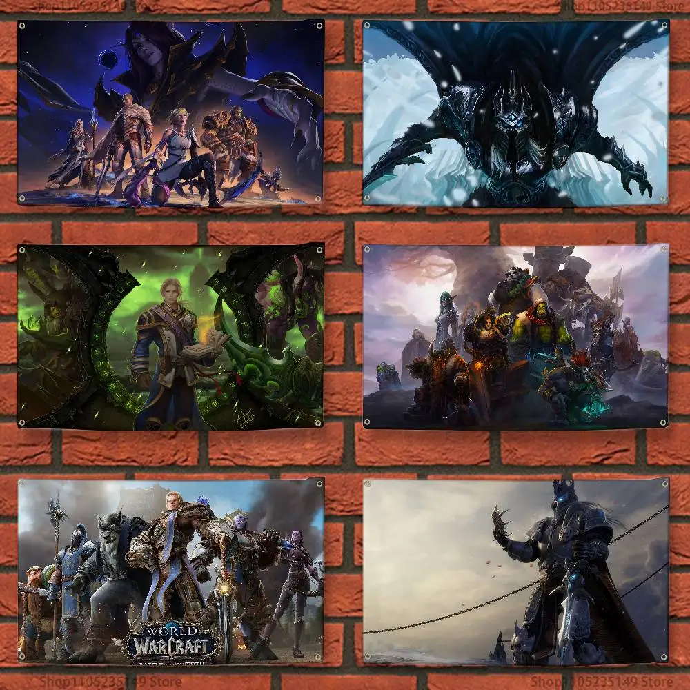 

World of W-Warcraft Flag Dormitory Family Wall Banner Outdoor Activities Atmosphere Tapestry Decor