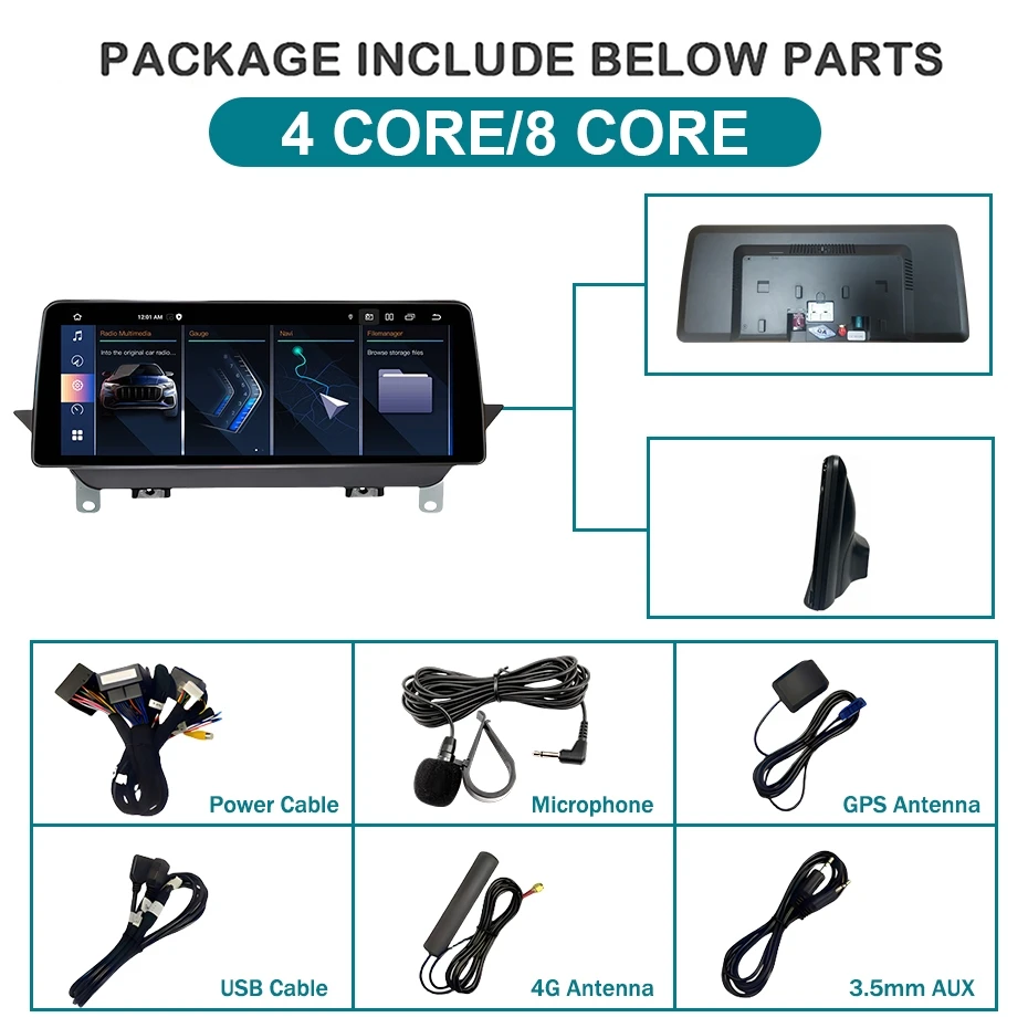 2DIN Drahtlose Carplay Android 14 Auto Auto Radio 1920*720 P Multimedia Bildschirm Für BMW X1 E84 2009-2015 CIC iDrive video-player GPS – Detail 2