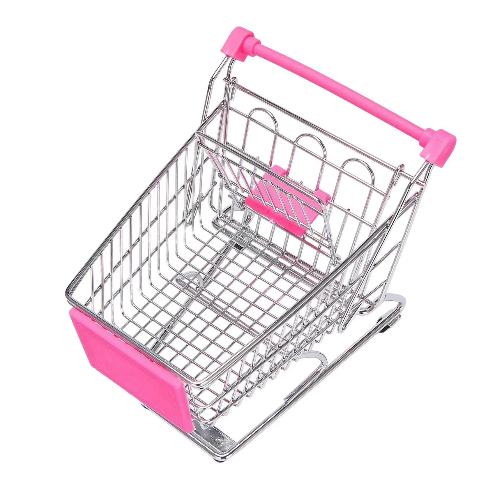 

Supermarket Handcart Mini Shopping Cart Desktop Decor Storage Toy Gift for Kid Dollhouse Furniture Accessories I jasmine