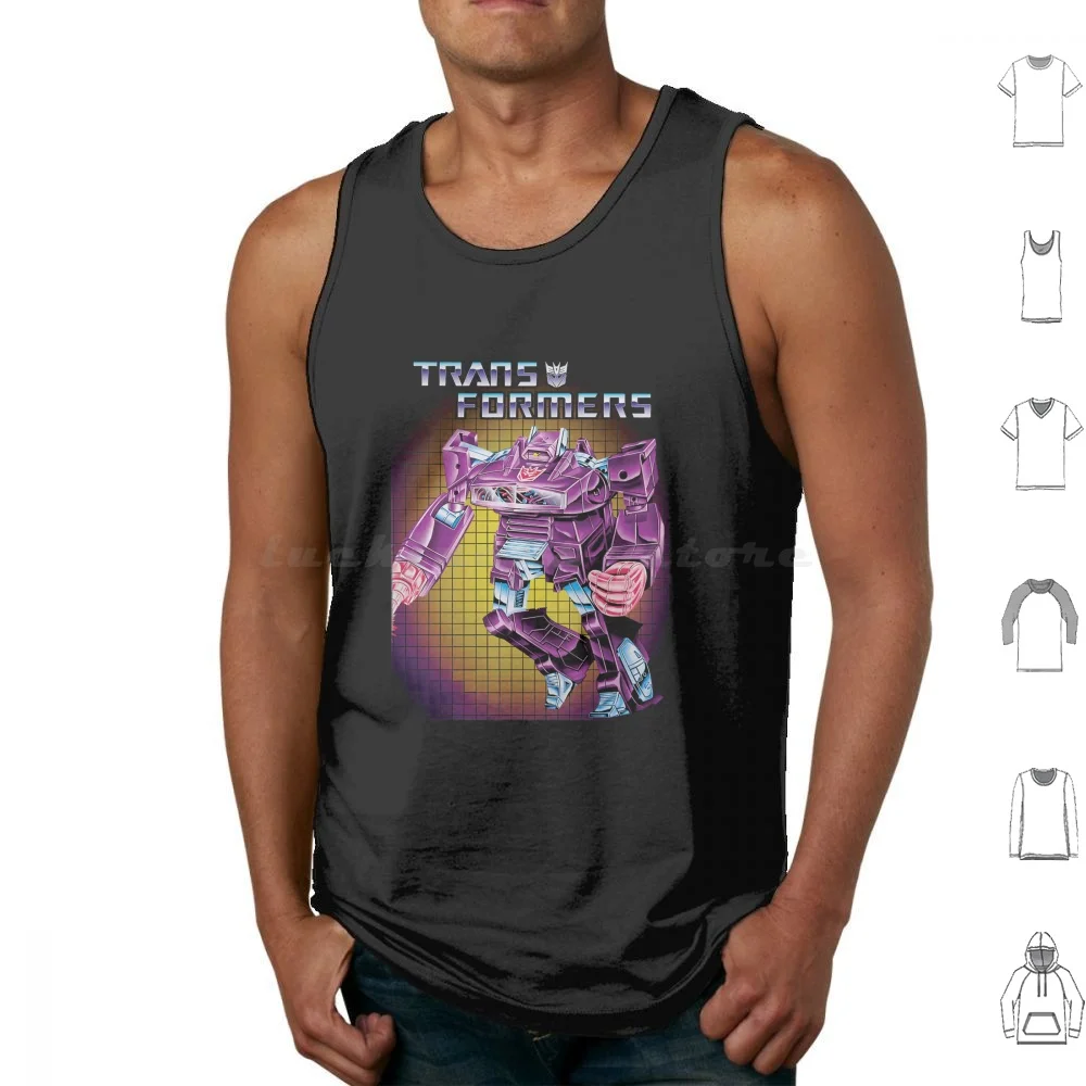 Shockwave Wall Art Tank Tops Print Cotton Voltes V Mecha Anime Anime Robot Anime Robots Robotic Notes Mazinkaiser