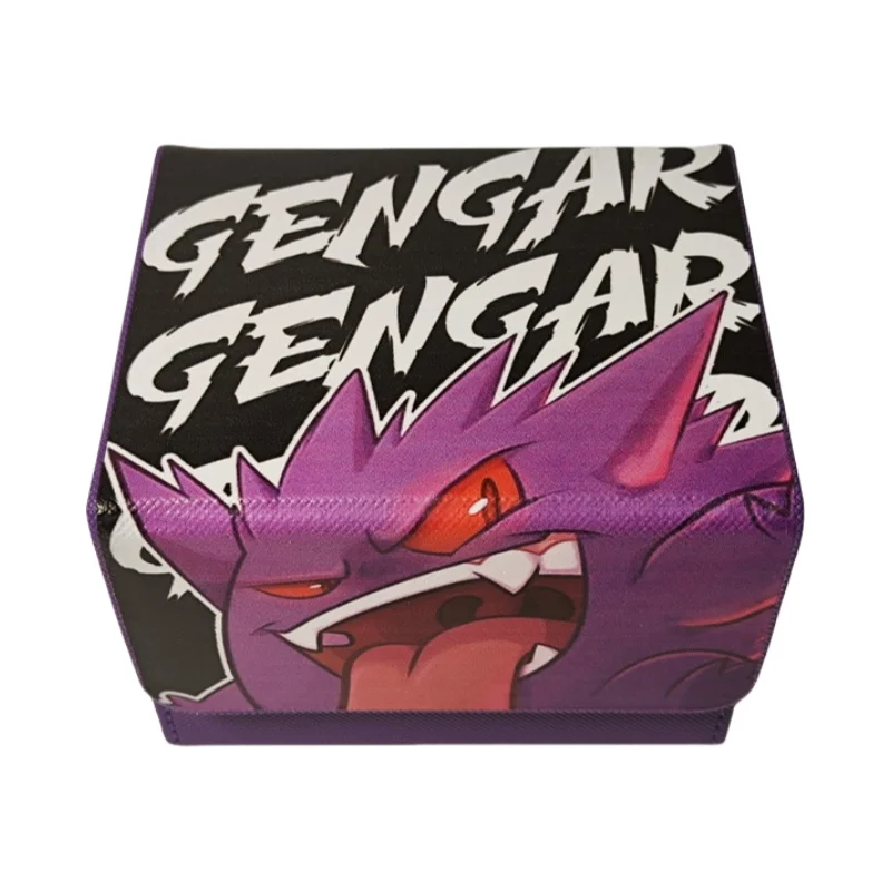 Pokemon Card Box Gengar Anime Game Ocg Tcg Ptcg Trading Card Storage Box Pu Leather Collection Box 100+ Toys Gifts