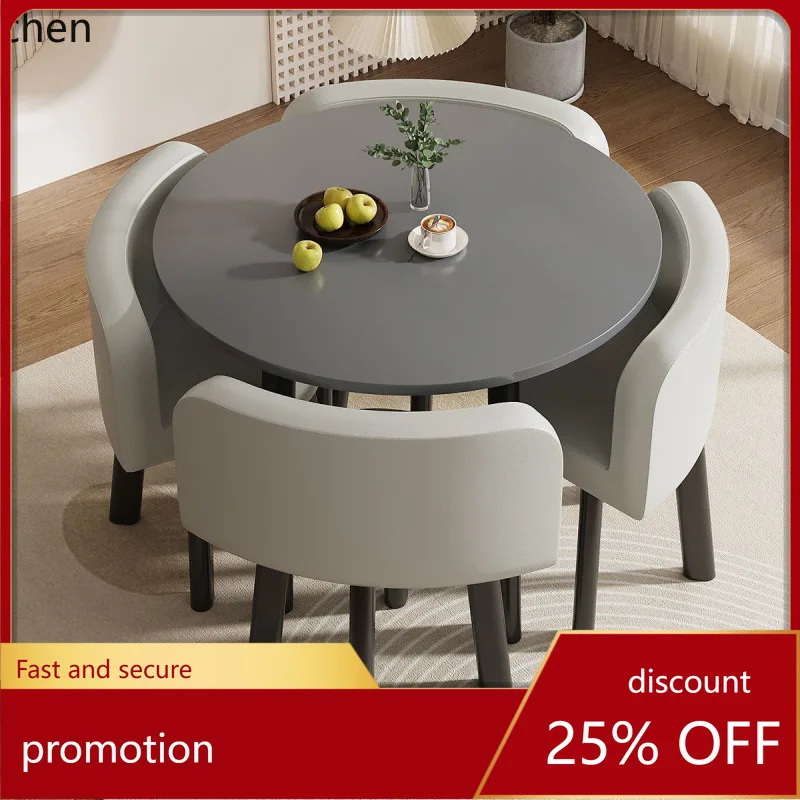 

HXL Dining Table for Home Use, Meeting Room, Store Combination, Reception Round Table, Foldable