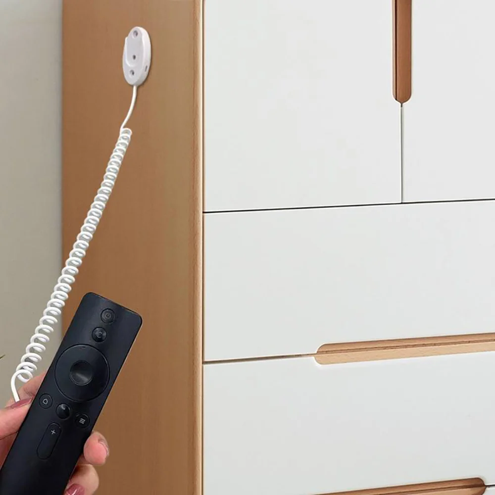 Anti-lost Retractable Security Cable 1/2PCS Magnetic Remote Control Holder with Spring Ropes Lock for TV Remote DVD Game Console
