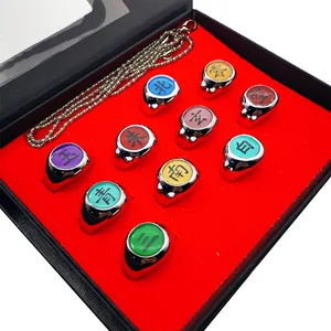 Naruto Anime Cosplay -Ring für Männer und Frauen, Akatsuki, Itachi, Metall, Fingerzubehör, cooles, bester Freund Geschenk, Kind, Kind 10 Hauptverkäufe Akai Ito Ring - №1