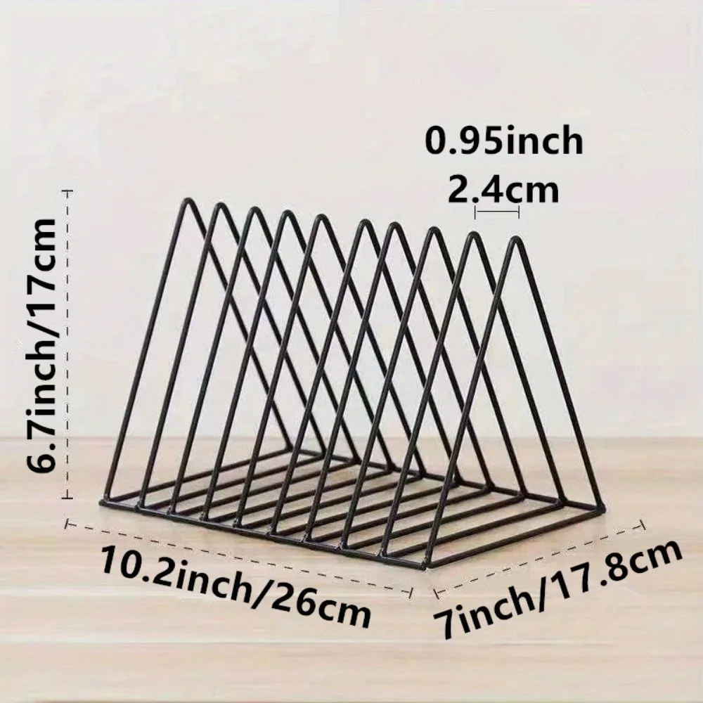 1/2/3 шт. журнальная стойка, держатель для книжных пластинок, 7/9 слотов, настольная железная стойка, книжная полка, многофункциональный треугольный органайзер для файлов, сортировщик f