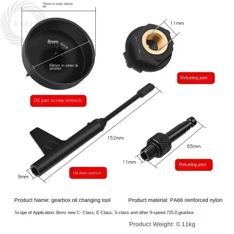 For  9G-Tronic Transmission Oil Drain Adaptor Set Tool Gearbox Fluid Service Rea