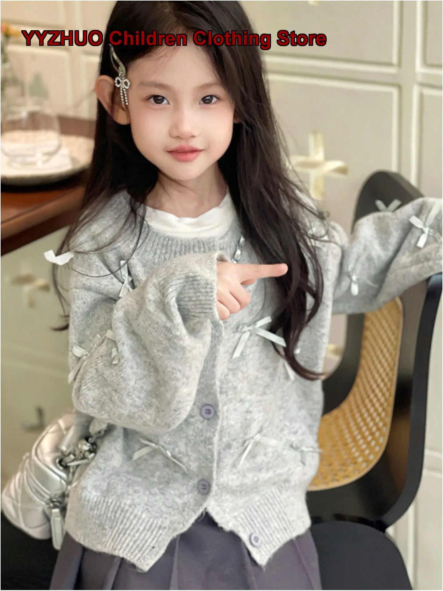 Girls Knit Cardigan Clothes Children's Autumn Coats Super Beautiful for Little Girls to Wear Kids