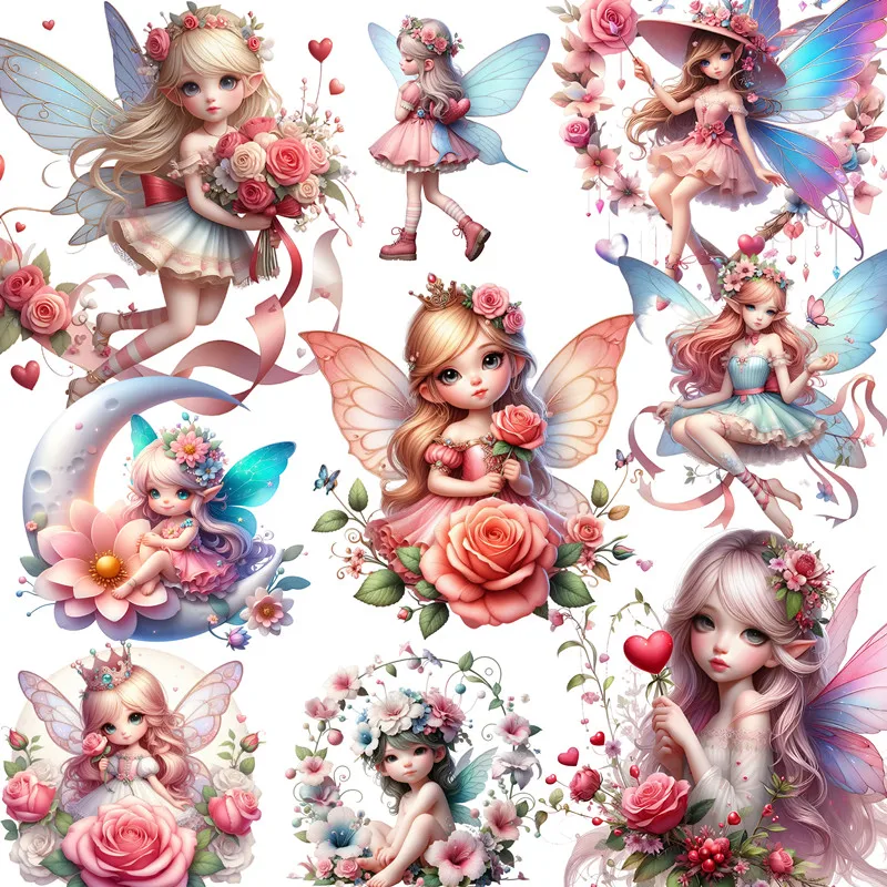 Cute Girl Elf Stickers Crafts And Scrapbooking stickers kids toys book Decorative sticker DIY Stationery