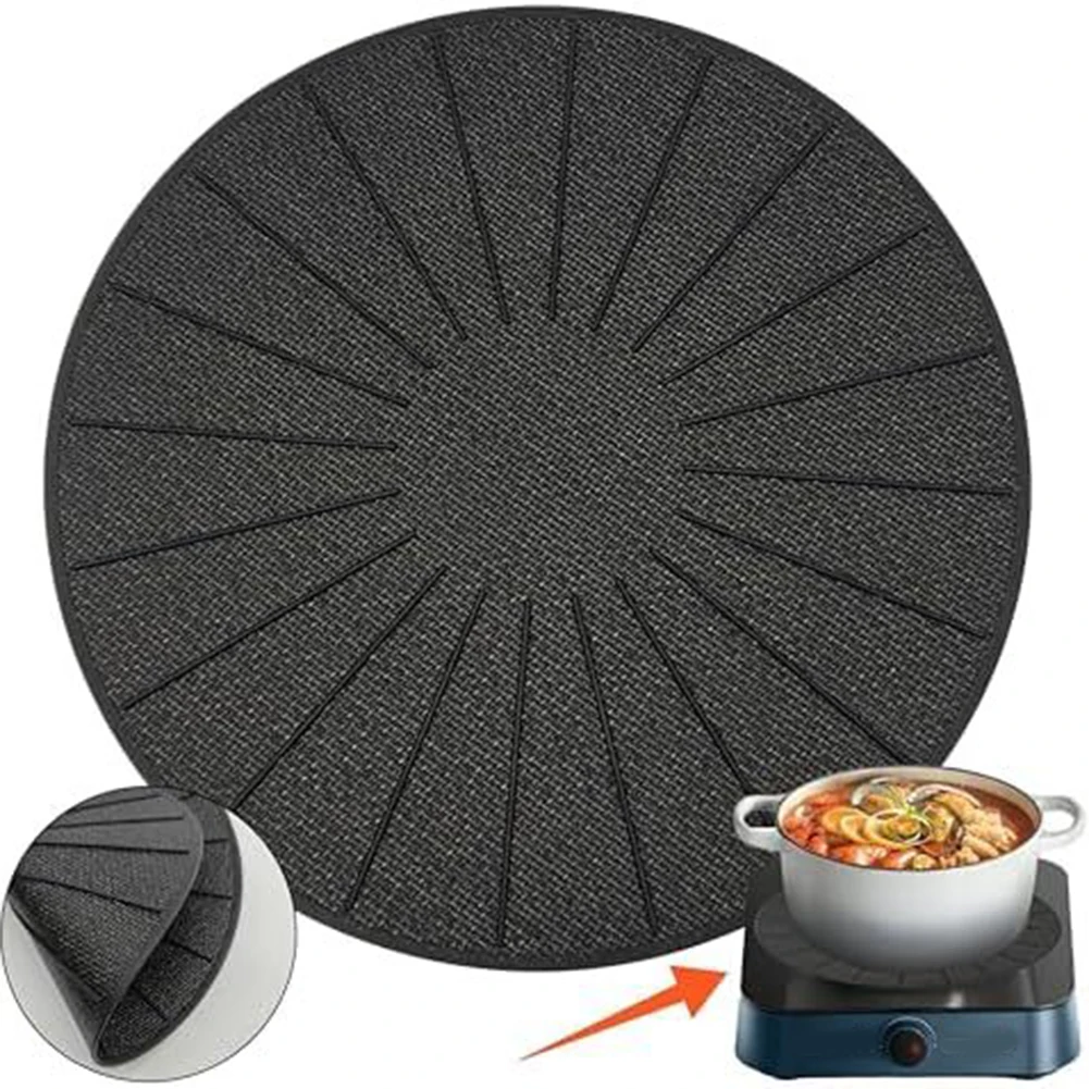 Heat Resistant Silicone Mat For Induction Cooktop Non-Slip Protective Pad Prevents Scratches & Spills Easy To Clean Kitchen Acce