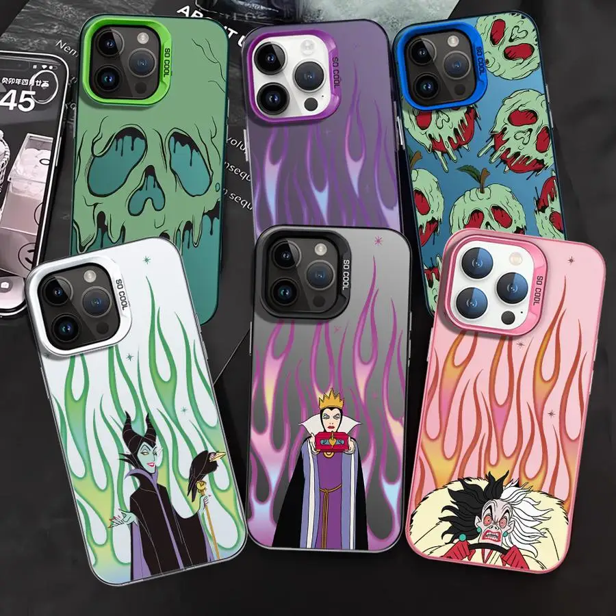 Disney Bösewicht Hexe Königin Handy hülle für Apple iPhone x XR 11 15 16 Pro Max 14 Plus XS Max 13 12 Pro stoß feste Softcover