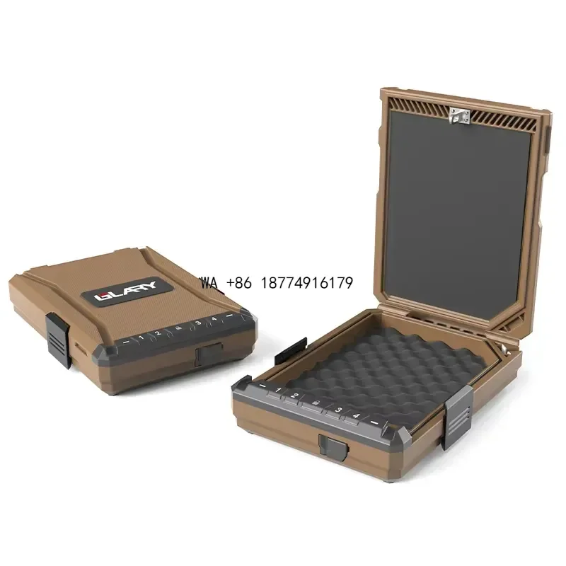 wmwmnu GLARY Biometric Safe Box Travel Case Portable Small Hand Case Quick Access Smart Fingerprint Safe BoxOEM