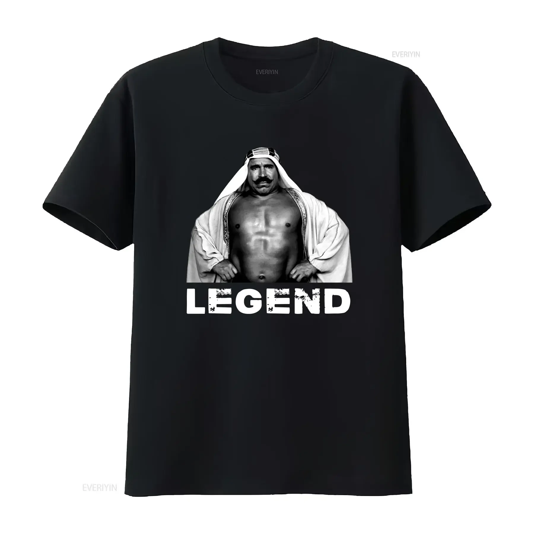 The Iron Sheik Legend Fan V2 T-Shirt mit langen oder kurzen Ärmeln, Vintage-Waschung, Grafik-Designer-Kleidung, vielseitige, weiche Streetwear